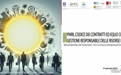 Convegno “PNRR, CODICE DEI CONTRATTI ED EQUO COMPENSO: GESTIONE RESPONSABILE DELLE RISORSE PUBBLICHE”